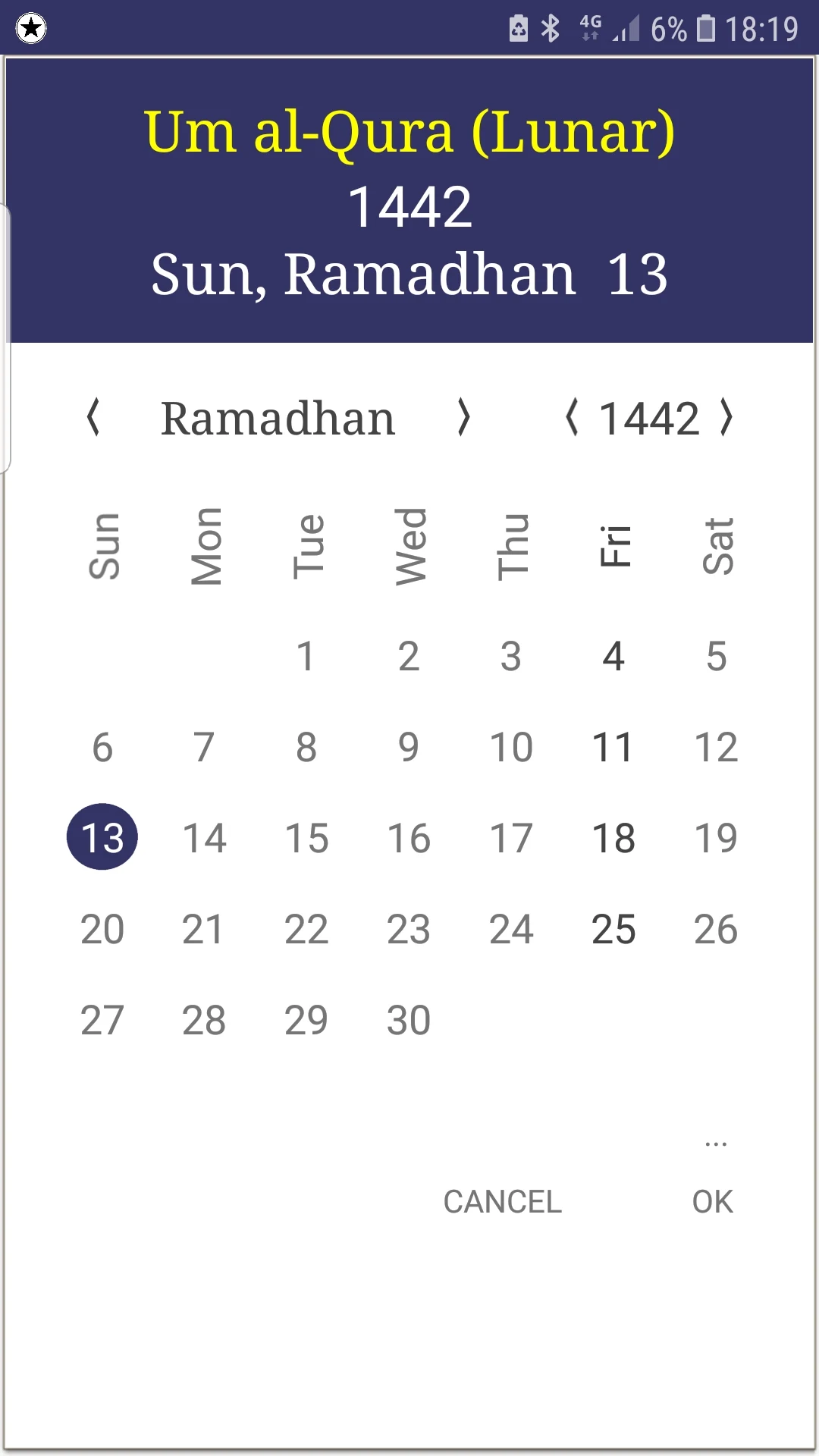 Um al-Qura Calendar screenshot